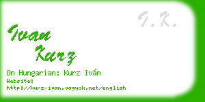 ivan kurz business card